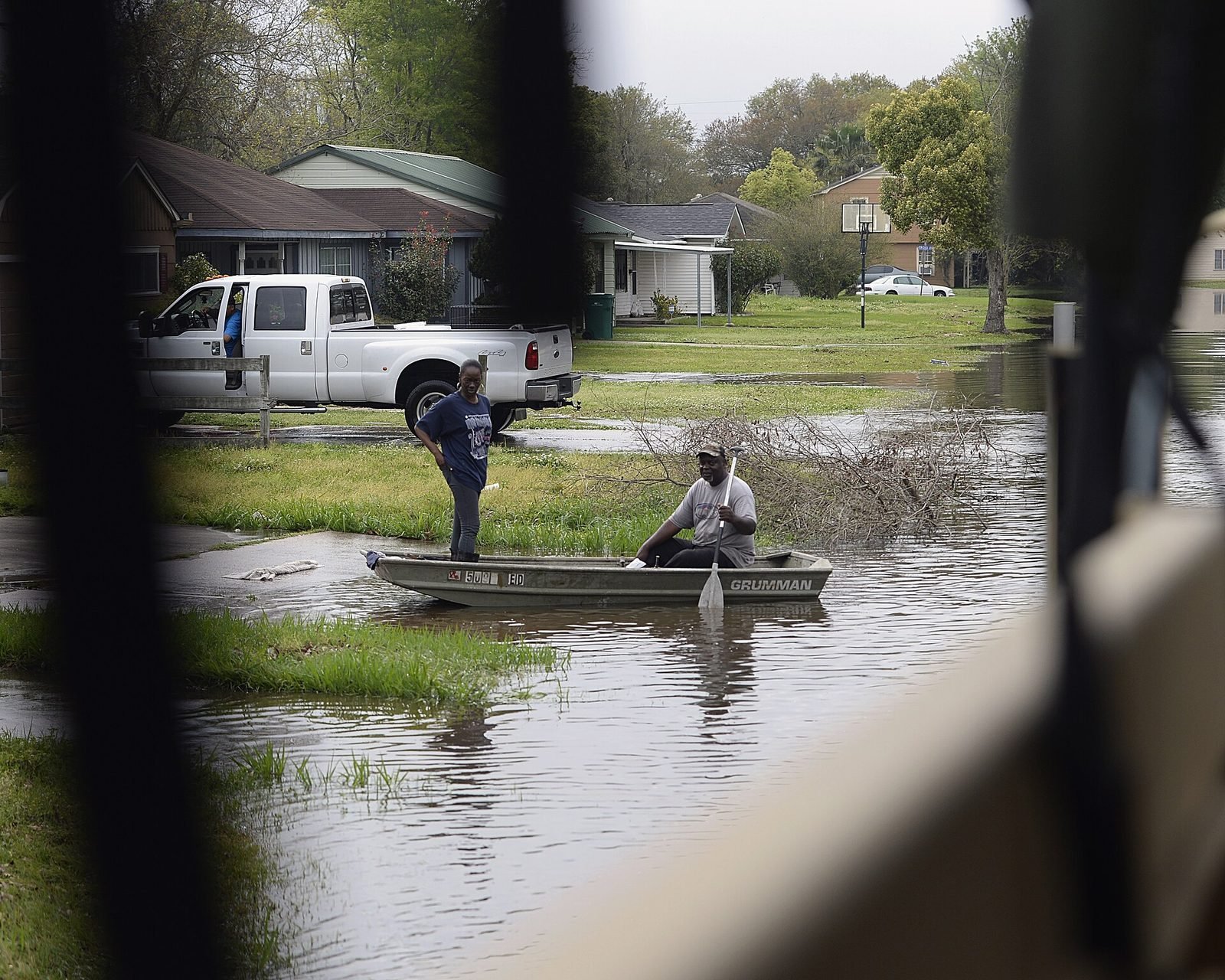 Flood boat rescue